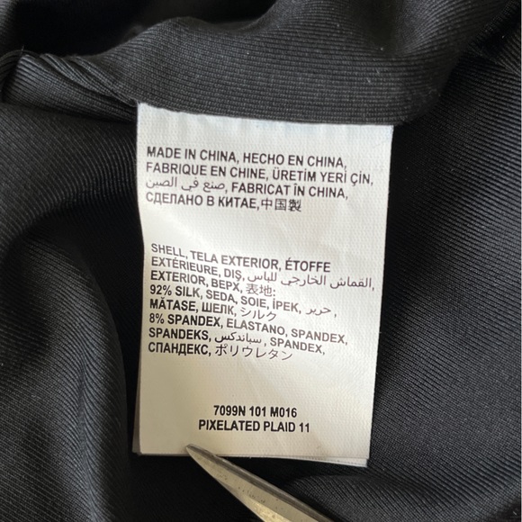 Bebe sz XS one shoulder ruffle dress, spandex black skirt red silk chiffon top - Picture 8 of 16